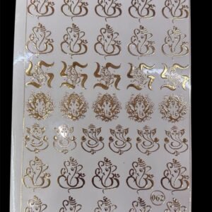 A5 Golden Embossed Sticker design no. 062