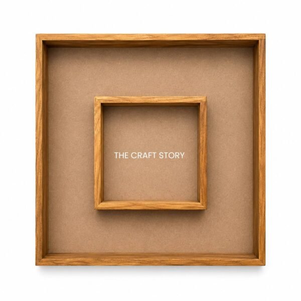 Square Teakwood Double Frame