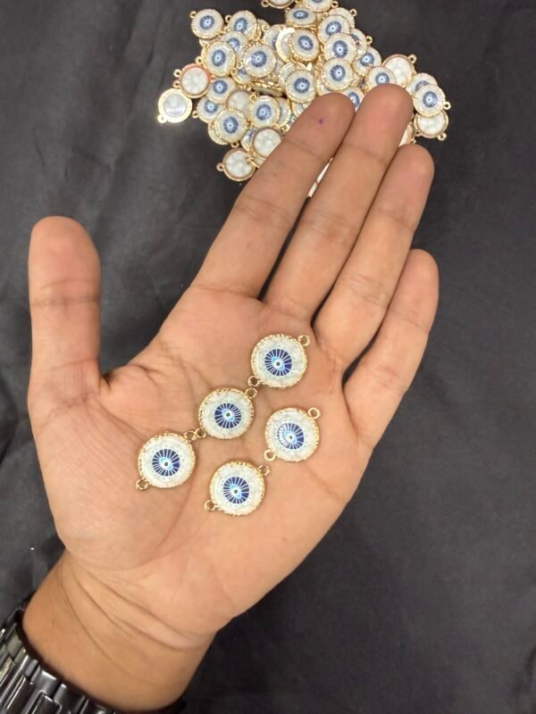 Round Evil Eye Charm Design no.3 ( 5 Pcs )
