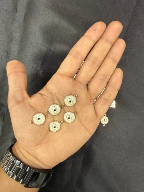 Round Evil Eye Charm Design no.2 ( 5 pcs )