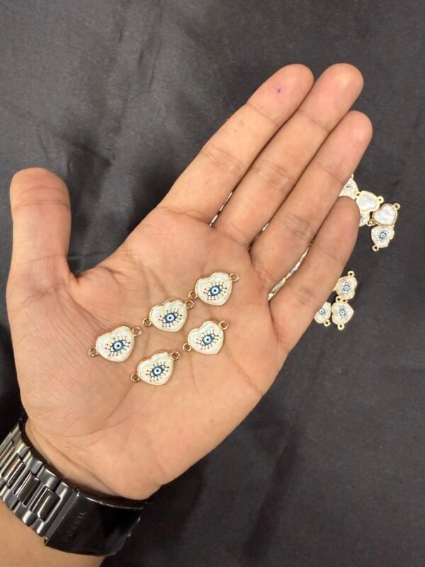 Heart Evil Eye Charms ( 5 Pcs )