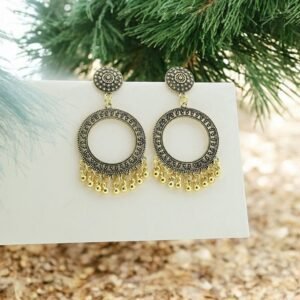 Golden Round Jhumka