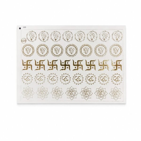 A5 Embossed Golden  Sticker Design no. 29