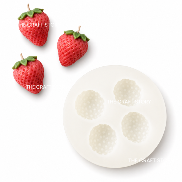 Strawberry 4 Cavity Candle Mould