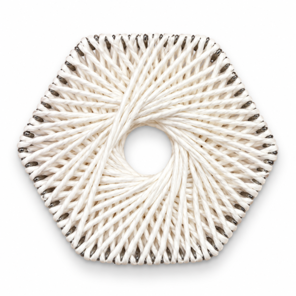 Hexagon Rafia Ring 4 Inch